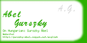 abel gurszky business card
